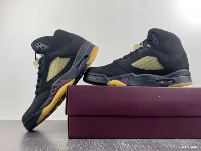 Reps LUCY A Ma Maniere x Air FD1330-001 Jordan 5 Black 0412